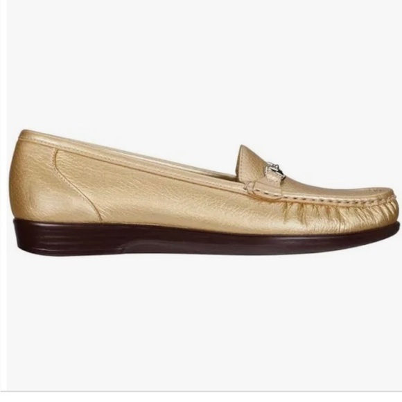 Sas Triad Metro Gold Slip On Loafer Nwob Size 8.5w